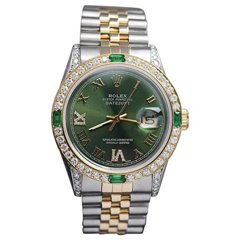 rolex datejust smaragd|Rolex Datejust watch.